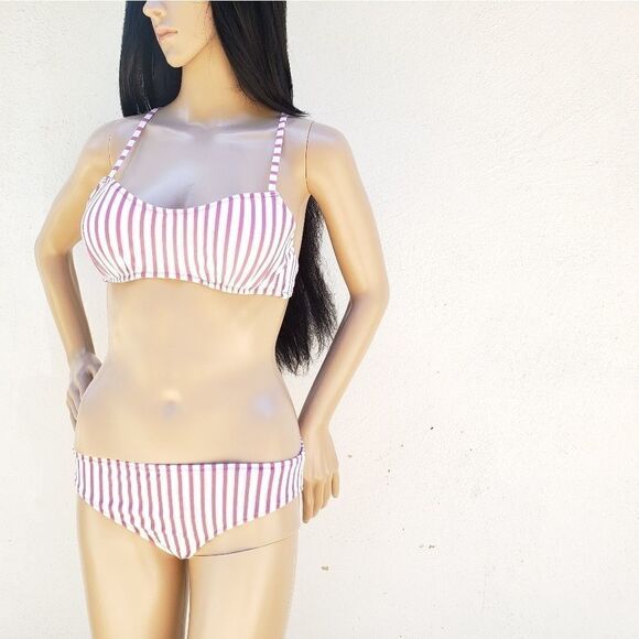 Women's New 2-Piece Striped Bikin Swimsuit - Picture 3 of 6